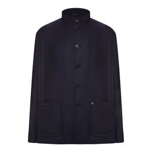 Tagliatore Men Wool Blouson With Mandarin Collar